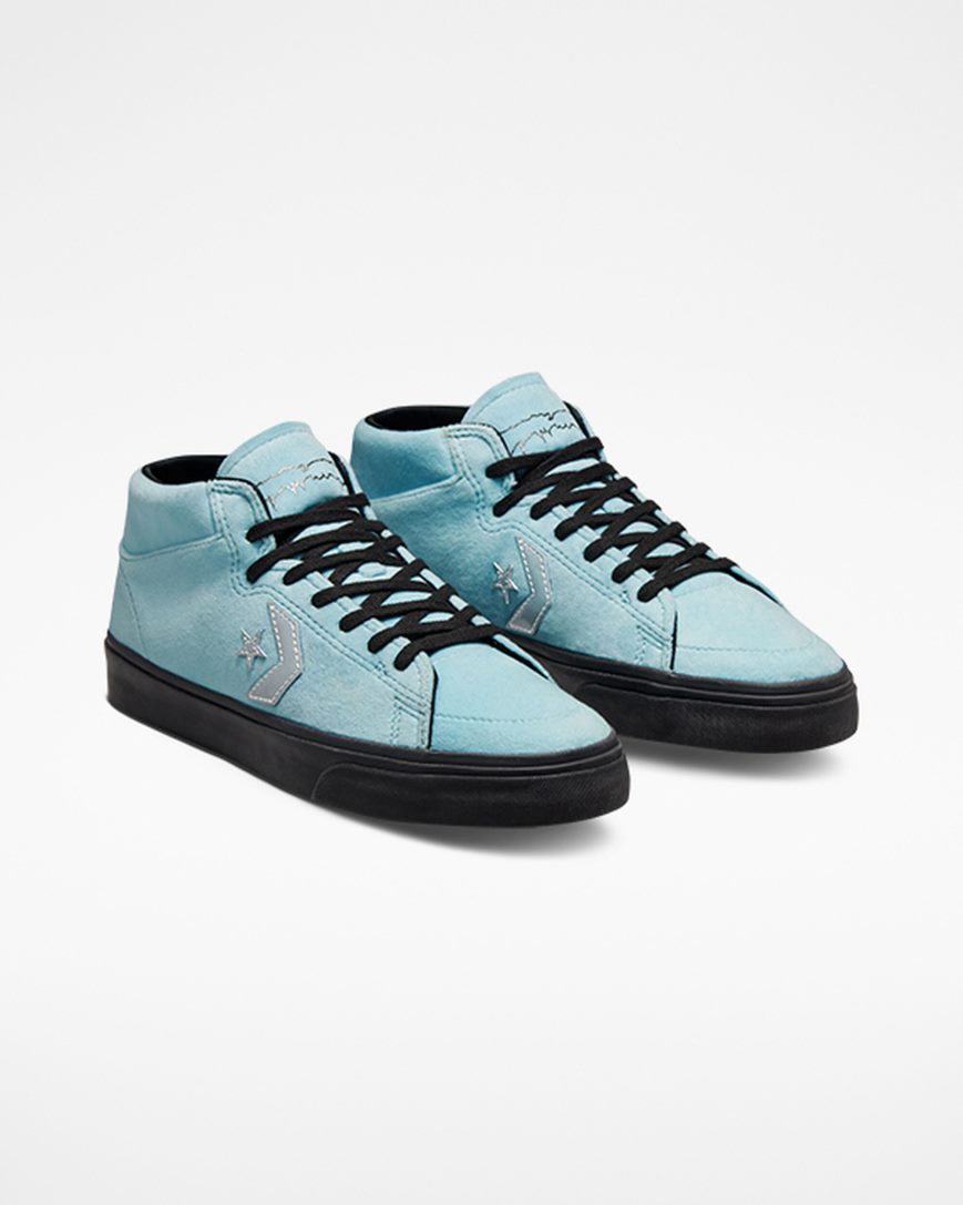 Women's Converse Louie Lopez Pro Mid x FA Skate Shoes Blue / Black | AU C3E68C